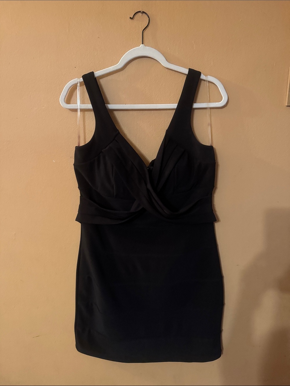 Emerald Sundae Black Sleeveless V-Neck Mini Dress